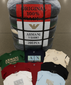 Images Armani T-Shirt Wholesale Bale – Authentic Luxury Vintage Clothing Grade A