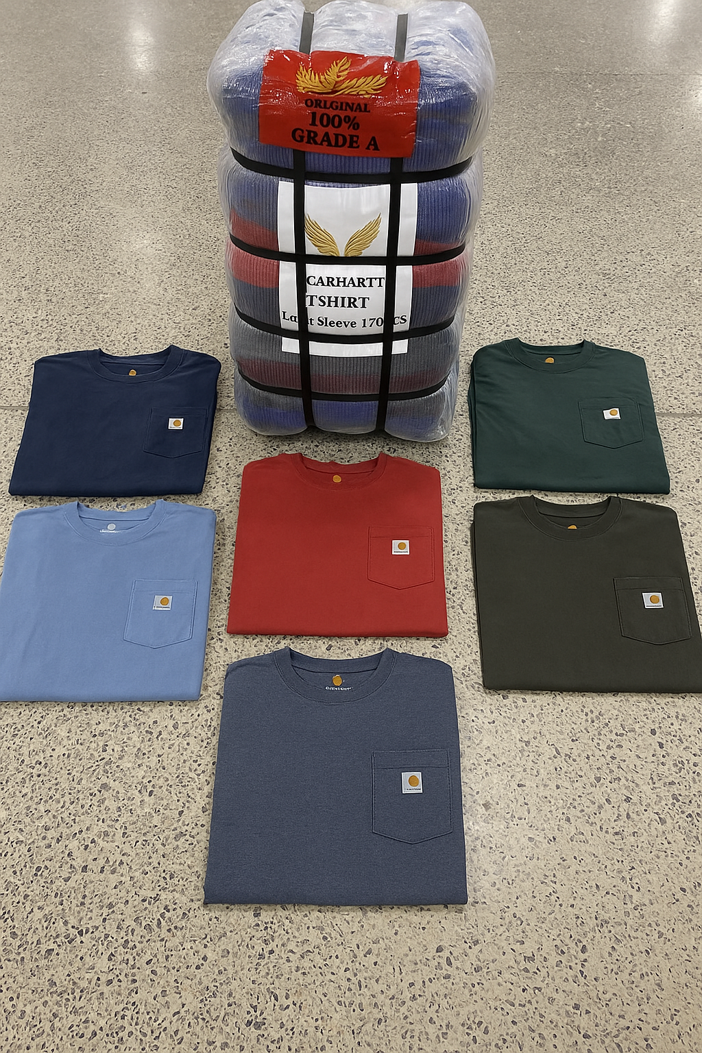 Carhartt T-Shirt Wholesale Bale – Authentic Vintage Clothing Grade A Mix