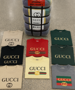 Gucci T-Shirt Wholesale Bale – 100% Original Grade A | Luxury Vintage Clothing Wholesale