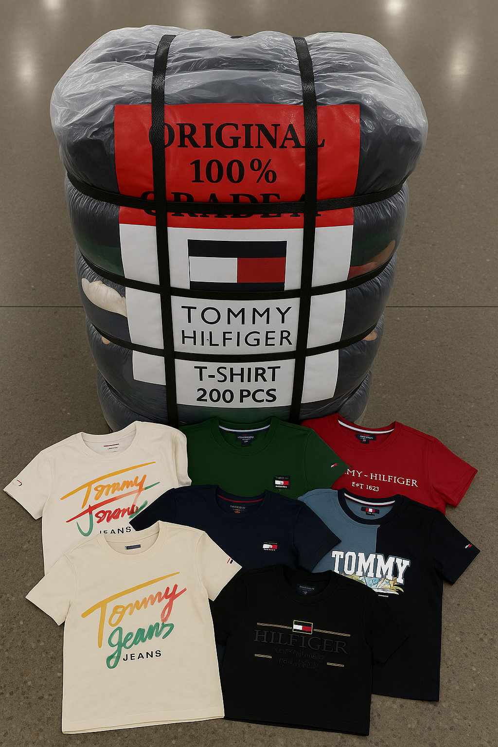 Tommy Hilfiger T-Shirt Wholesale Bale – Authentic Vintage Branded Clothing Grade A